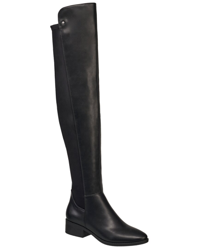 French Connection Perfect Womens Vegan Leather Zipper Over-the-knee Boots In Black