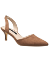 French Connection Womens Solid Vegan Suede Slingback Heels