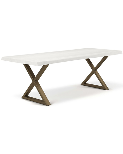 Urbia Brooks 116in X Base Dining Table In White