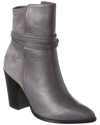Alexandre Birman Clarita Tie 90 Leather & Suede Bootie In Grey