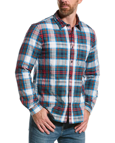 John Varvatos Neil Regular Fit Reversible Shirt In Blue
