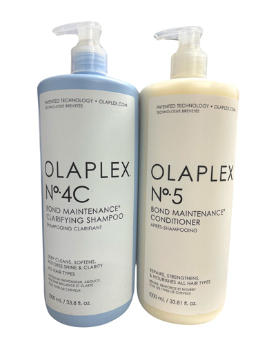Olaplex 4c Clarifying Shampoo & #5 Bond Maintenance Duo In White