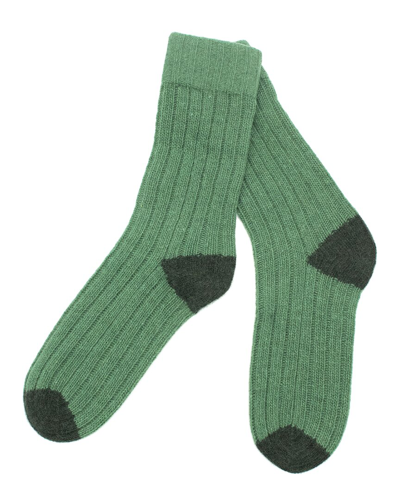 Portolano Cashmere Contrast Ribbed Socks