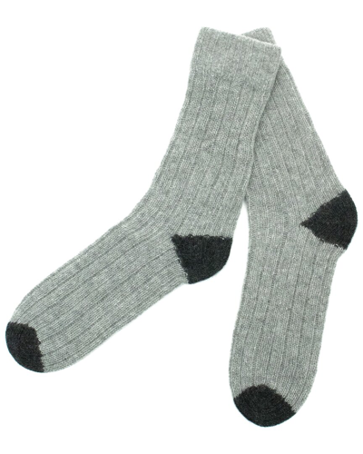 Portolano Cashmere Contrast Ribbed Socks