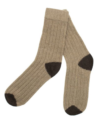 Portolano Cashmere Contrast Ribbed Socks