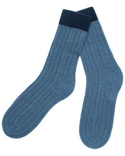 Portolano Cashmere Ribbed Socks With Cuff