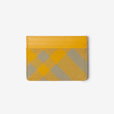 Burberry Check Card Case In Hunter
