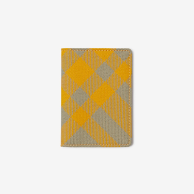 Burberry Check Folding Card Case In Hunter