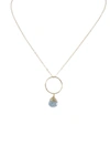 A Blonde And Her Bag Yuliya Necklace In Aquamarine In Multi