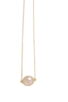 A Blonde And Her Bag Mrs. Parker Demi Fine Necklace In Rose Quartz In Pink