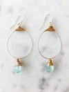A Blonde And Her Bag Small Featherweight Earring With Chalcedony Drop In Blue