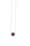 A Blonde And Her Bag Mrs. Parker Demi Fine Necklace In Ruby In Multi