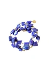 A BLONDE AND HER BAG HANA WRAP BRACELET/NECKLACE IN SAPPHIRE - CHUNKY STONE
