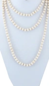 A Blonde And Her Bag White Jade Crystal Beaded Necklace In White