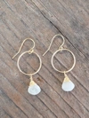 A Blonde And Her Bag Yuliya Demi Fine Earring In Moonstone In White