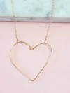 A Blonde And Her Bag Simple Heart Necklace In Gold In Gold