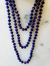 A BLONDE AND HER BAG ROYAL BLUE CRYSTAL BEADED NECKLACE
