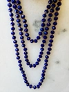 A Blonde And Her Bag Royal Blue Crystal Beaded Necklace In Blue