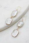 A Blonde And Her Bag Large Rome Pearl Earring In White