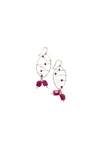 A Blonde And Her Bag Malibu Earring In Ruby In Red