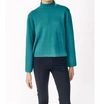 DELUC EAGLES MOCK NECK SWEATER IN TEAL
