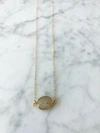 A Blonde And Her Bag Mrs. Parker Demi Fine Necklace In Golden Rutilated Quartz In Multi