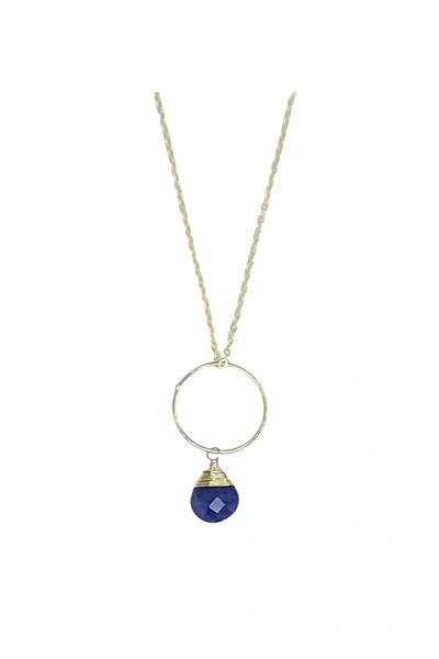A Blonde And Her Bag Yuliya Necklace In Sapphire In Blue