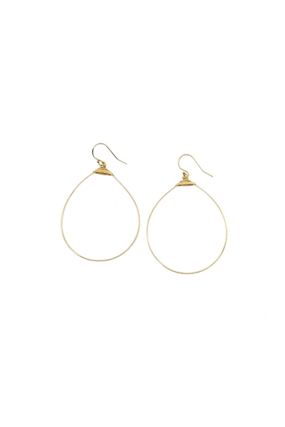 A Blonde And Her Bag Large Featherweight Demi Fine Hoop Earring In Gold With Gold Wrap