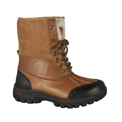 Cloud Nine Ladies Sheepskin Tundra Boot In Chestnut In Pink