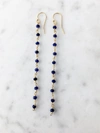 A Blonde And Her Bag Sapphire Long Chain Earring In Blue