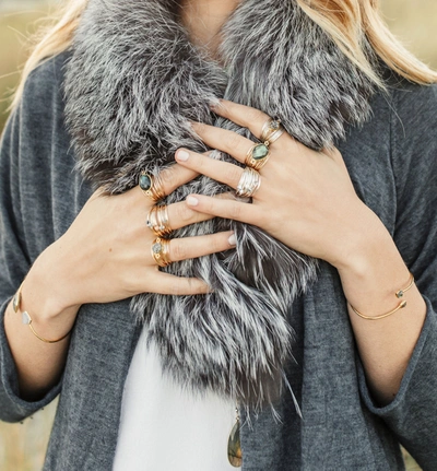 A Blonde And Her Bag Torrey Ring In Labradorite In Multi