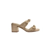 Alexandre Birman Clarita Intreccio Doppia Metallic Leather Sandal In Gold