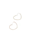 A Blonde And Her Bag Wrapped Around The Heart Earring In Silver With Gold Wrap In Gold