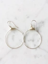 A Blonde And Her Bag Small Featherweight Hoop Demi Fine Earring In Silver With Silver Wrap In Silver