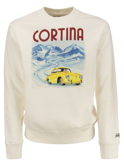 Mc2 Saint Barth Graphic Printed Crewneck Sweatshirt In White