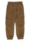 DSQUARED2 DSQUARED2 KIDS LOGO PRINTED STRETCHED CARGO TROUSERS