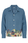 Bode Blue Ski Lift Shirt In Bluemulti