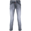 Dsquared2 Low-rise Cropped Jeans In Black/grey