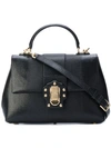 Dolce & Gabbana Small Lucia Top Handle Bag In Black