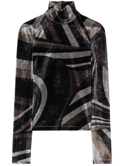 Pucci Iride-print Top In Black