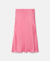 Stella Mccartney Double Satin Bias Cut Midi Skirt In Bright Pink