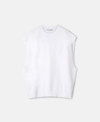 Stella Mccartney S-wave Oversized Tank Top In Pure White