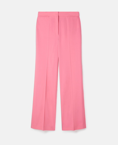 Stella Mccartney Wool Flannel Tailored Trousers In Watermelon