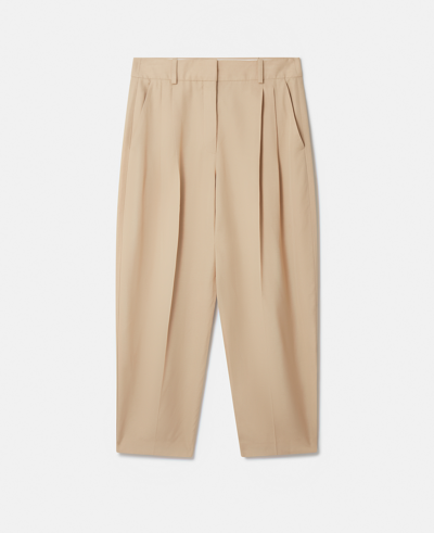 Stella Mccartney Tapered Leg Tailored Trousers In Sand