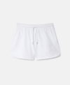 Stella Mccartney S-wave Jersey Drawstring Shorts In White