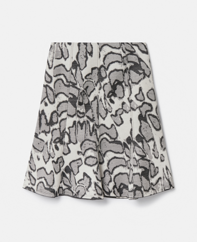 Stella Mccartney Abstract Moth 提花半身裙 In Grey