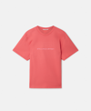 Stella Mccartney Stella Iconics Logo Relaxed Fit T-shirt In Raspberry