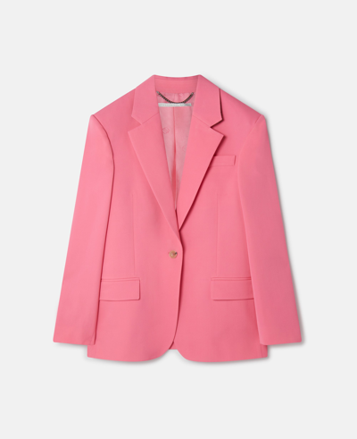 Stella Mccartney Wool Single-breasted Blazer In Pink