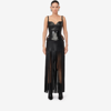 ALEXANDER MCQUEEN FRINGED LEATHER PENCIL DRESS