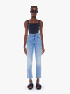 Mother Womens The Bookie Flood Straight-leg Flared Stretch-denim Blend Jeans Sow Surreal In Blue